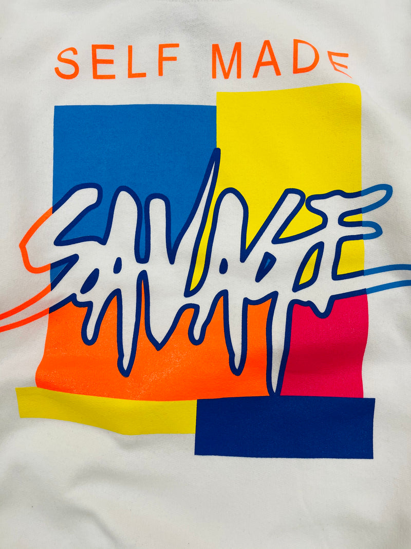 3Forty Inc. 'Savage' Crewneck (White) - Fresh N Fitted Inc