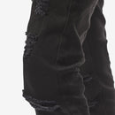 Copper Rivet Ripped Denim (Black) 913211 - Fresh N Fitted Inc