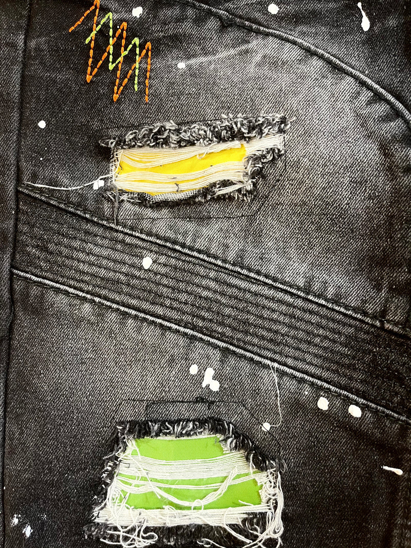 CREATE 2MRW 'Span' Denim Shorts (Black) CS1701 - Fresh N Fitted Inc