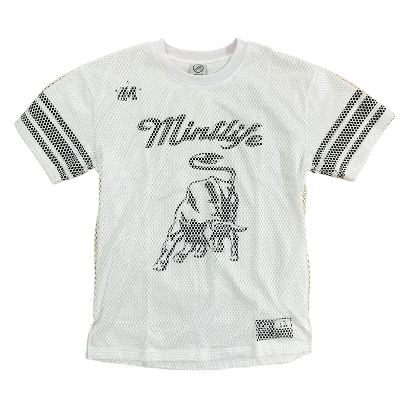 Mint 'Mintlife' Netted Jersey (White) - Fresh N Fitted Inc