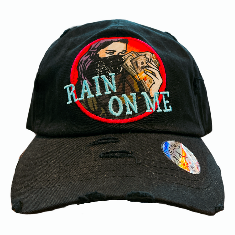 'Rain On Me' Dad Hat (Black) MUD2155 - Fresh N Fitted Inc