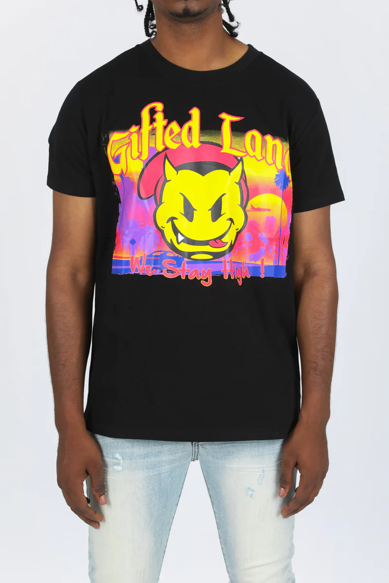GFTD 'Gifted Land' T-Shirt (Black) - Fresh N Fitted Inc