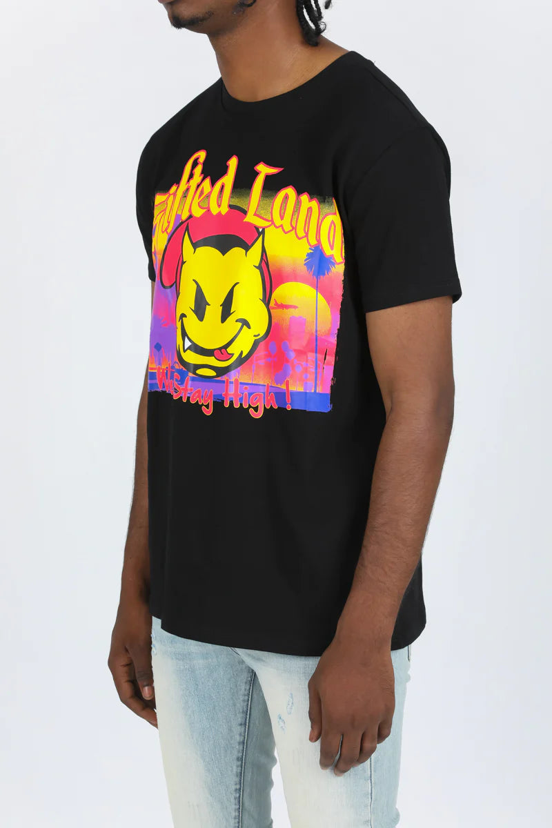 GFTD 'Gifted Land' T-Shirt (Black) - Fresh N Fitted Inc