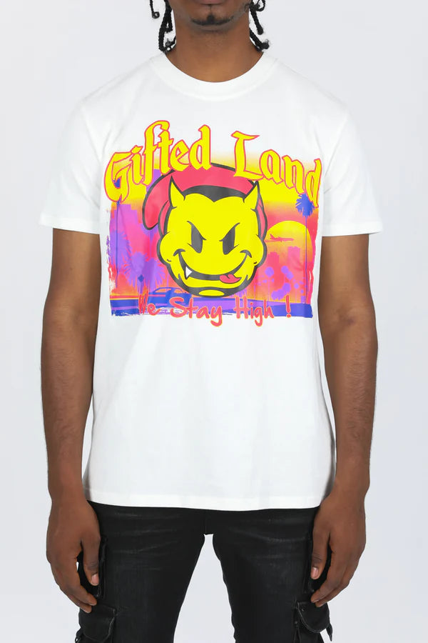 GFTD 'Gifted Land' T-Shirt (White) - Fresh N Fitted Inc