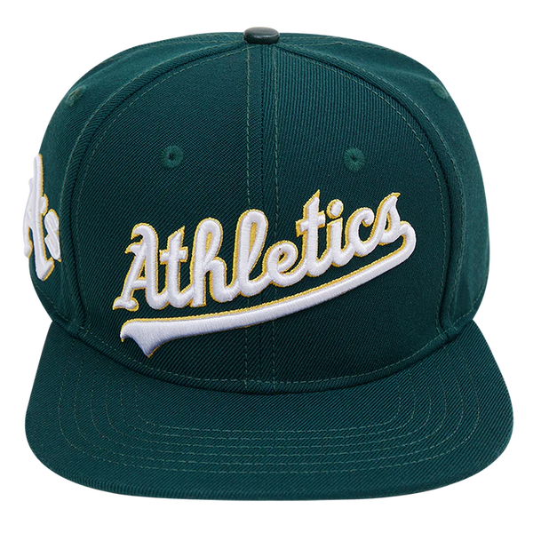 Pro Standard Oakland Athletics Wordmark Snapback Hat (Dark Green) LOA731738