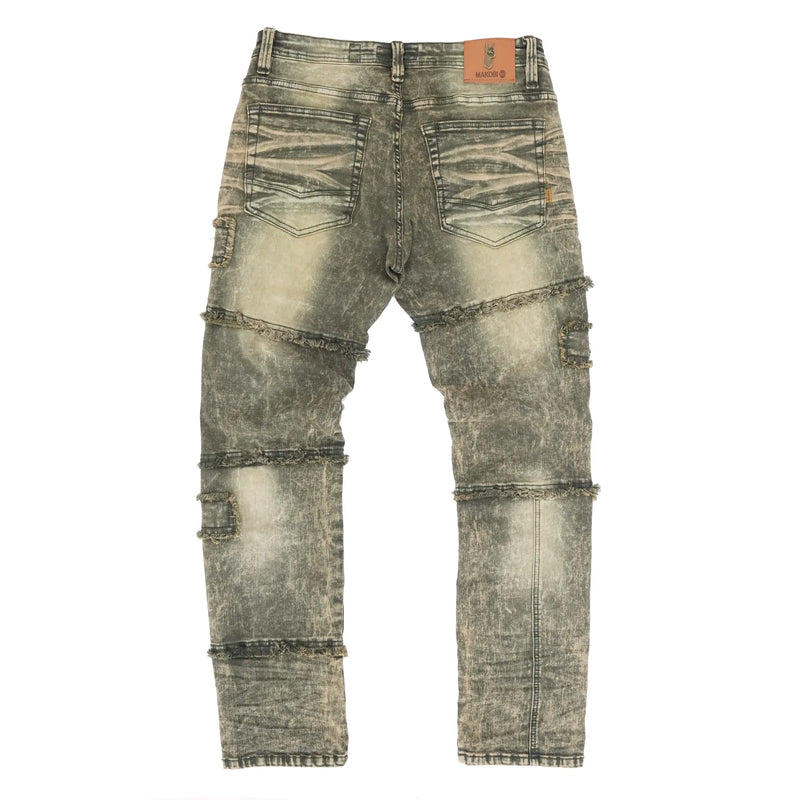Makobi 'Bergamo' Fray Denim (Olive) M1912