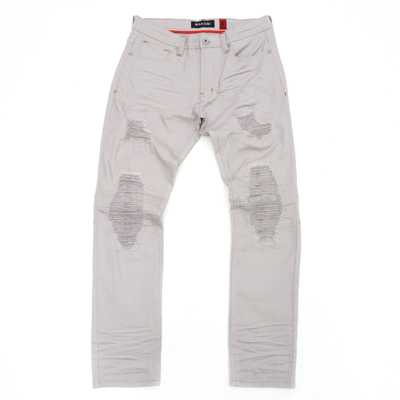 Makobi 'Twill Denim' Jeans (Gray) M1971 - Fresh N Fitted Inc