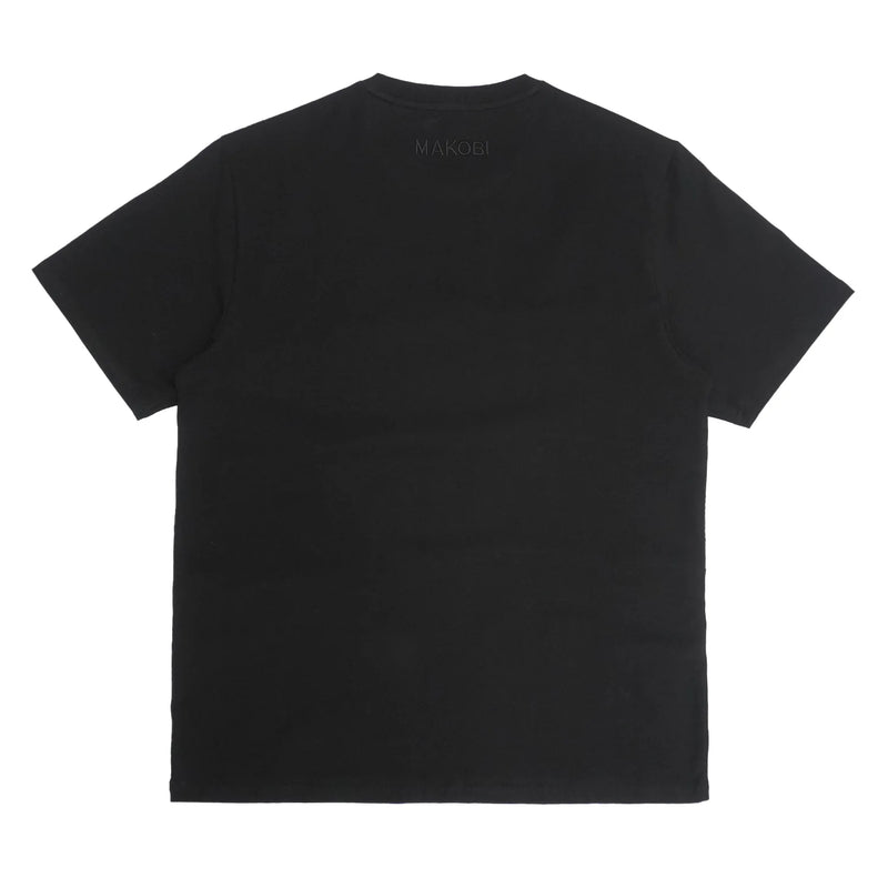 Makobi 'Layered Jacquard' T-Shirt (Black) M277