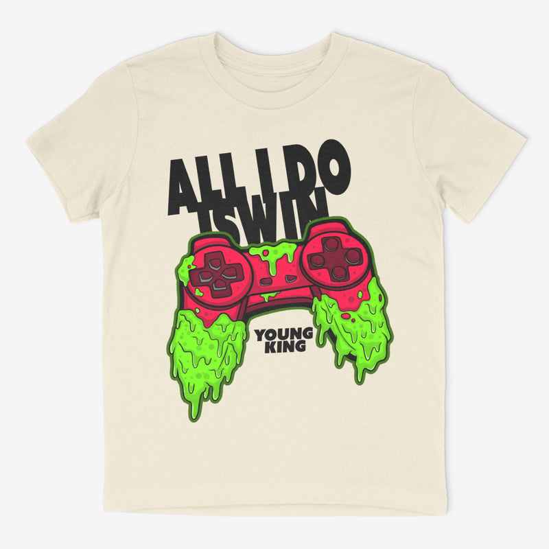 Young King Co "All I Do Is Win" Kids Tee (Natural) - Fresh N Fitted Inc