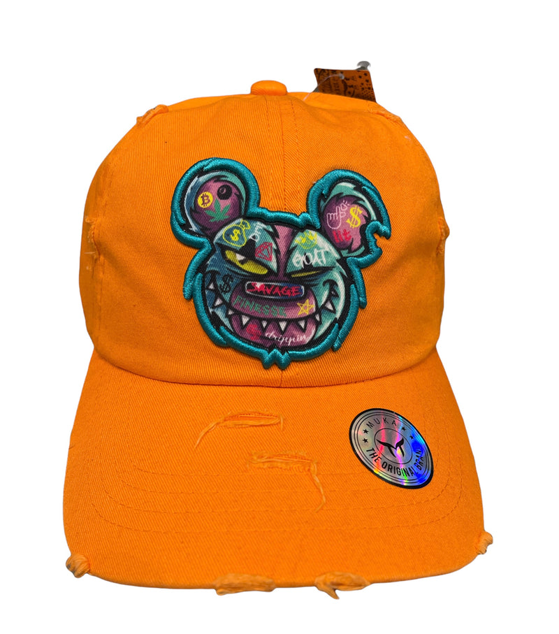 'Savage Bear' Dad Hat (Orange) MUD2171