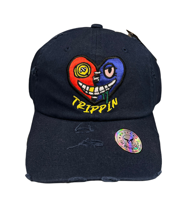 'Trippin Heart' Dad Hat (Navy) MUD2126 - Fresh N Fitted Inc