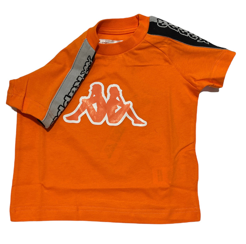 Kappa Kids 'Logo Tape Davirec' T-Shirt (Orange/Black) 331B8EW - Fresh N Fitted Inc