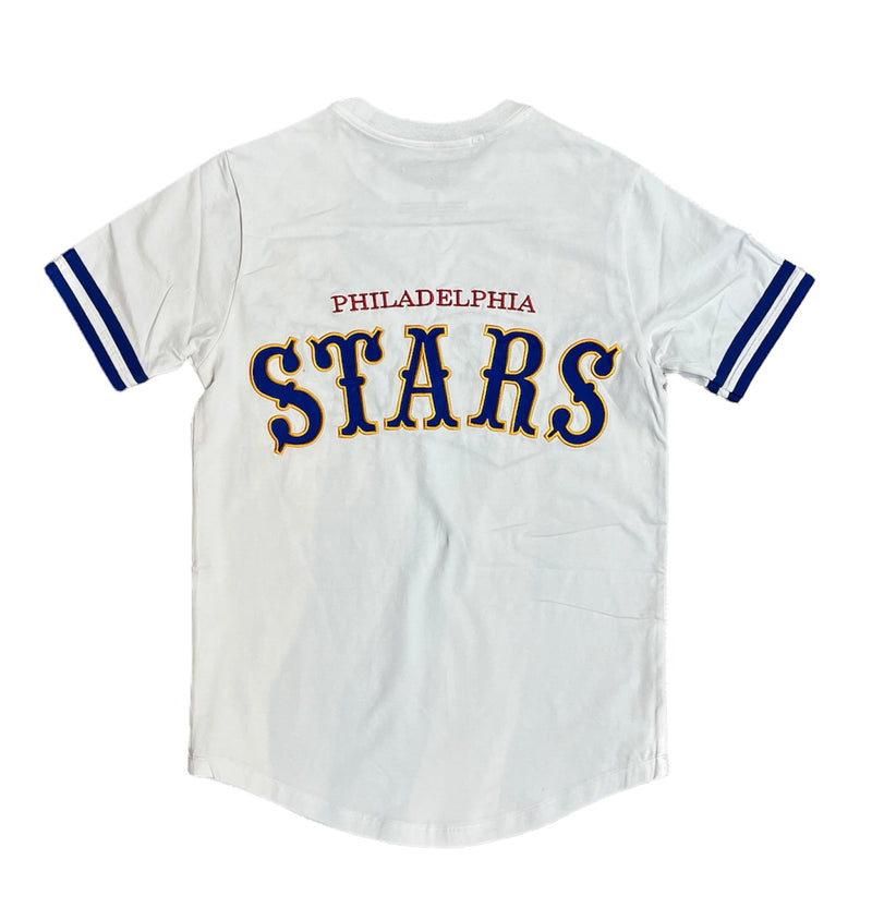Stall & Dean 'Pilly Stars' Crew Neck (White) SM2323WH - Fresh N Fitted Inc