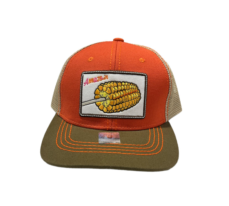 Pitbull Amaze In Life 'Elotes Patch' Trucker Hat (Orange/Khaki/D. Grey) FD2ETSOKD - Fresh N Fitted Inc