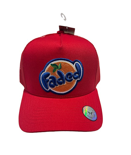 MUKA 'Faded' Mesh Trucker Hat (Red) MUM2246 - Fresh N Fitted Inc