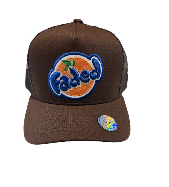 MUKA 'Faded' Mesh Trucker Hat (Brown) MUM2246