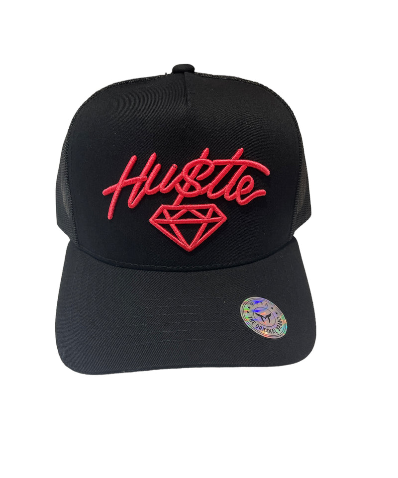 MUKA 'Hustle' Mesh Trucker Hat (Black) MUM2239 - Fresh N Fitted Inc
