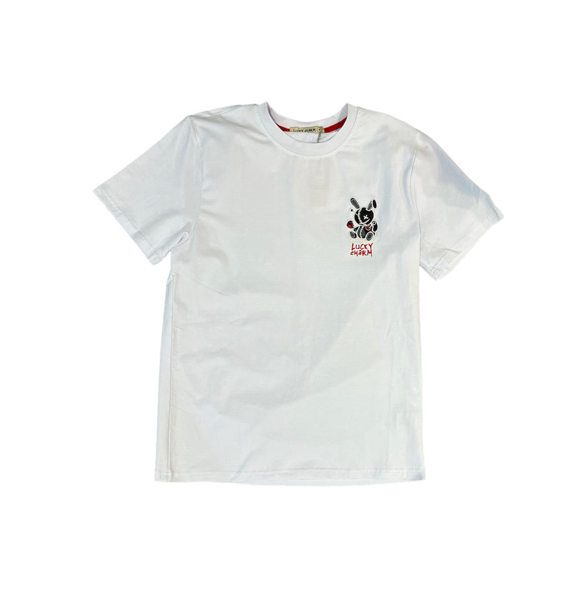 BKYS  Lucky Charm With Small Logo T-Shirt (White/Black) LR101 - Fresh N Fitted Inc