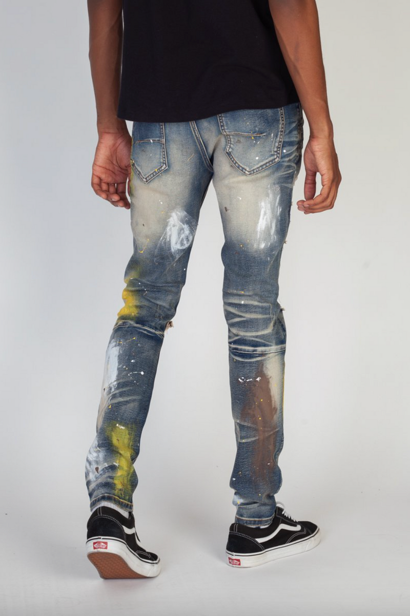 KDNK Multi-Painted Denim (Blue) KND4299 - Fresh N Fitted Inc