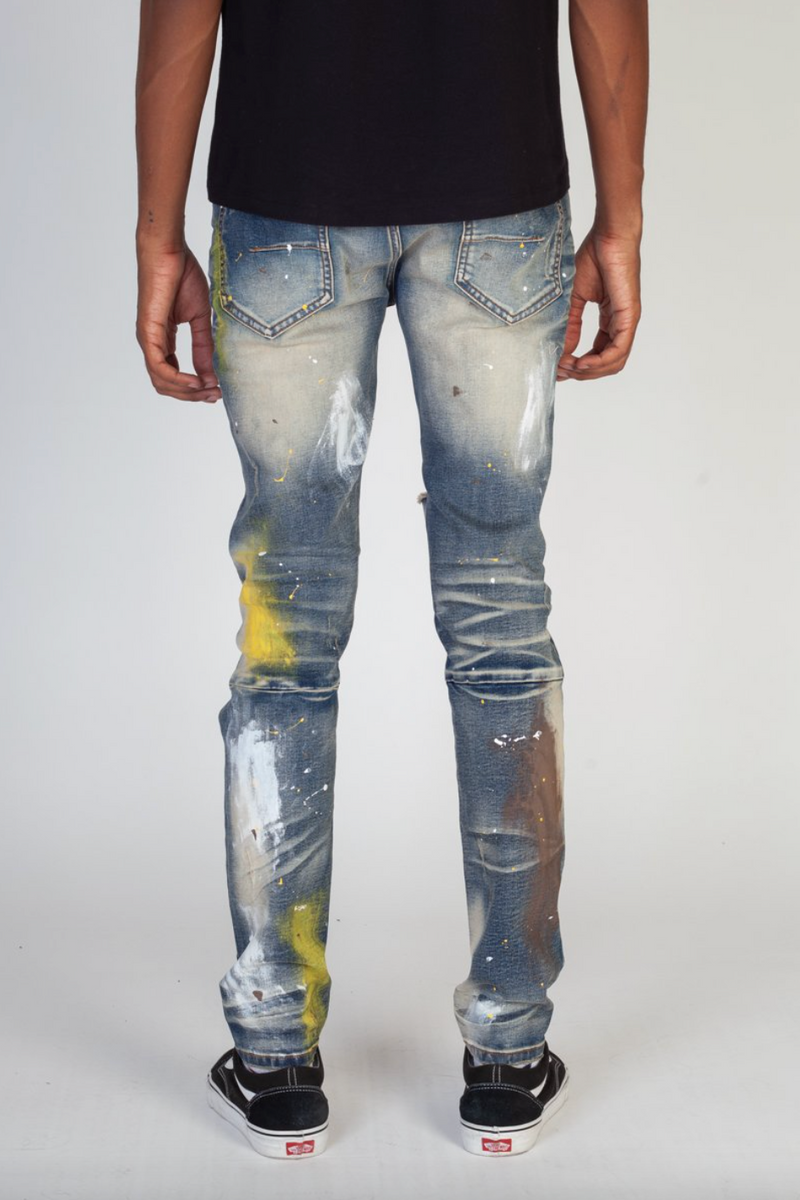 KDNK Multi-Painted Denim (Blue) KND4299 - Fresh N Fitted Inc