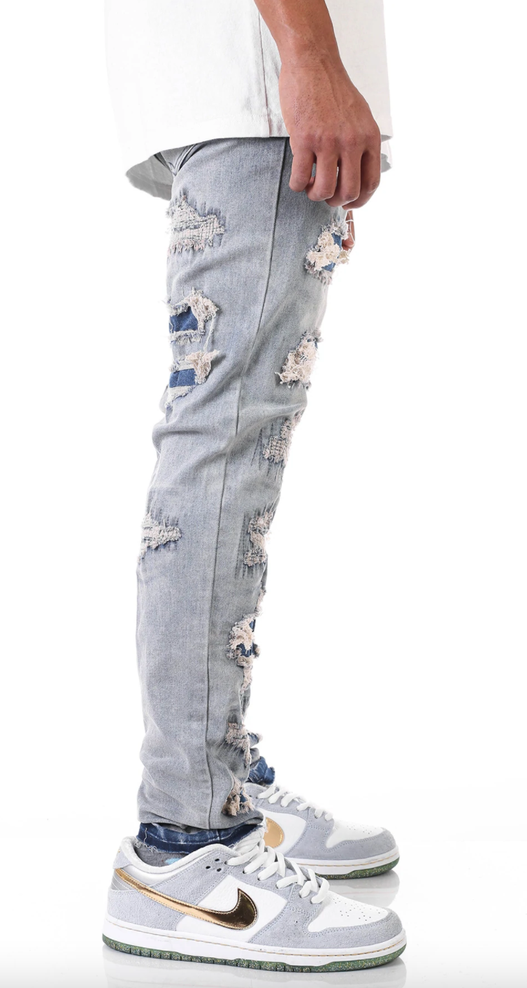 時間指定不可 KDNK Paint ケーディーエヌケー Jeans STRIPED TRACK ...