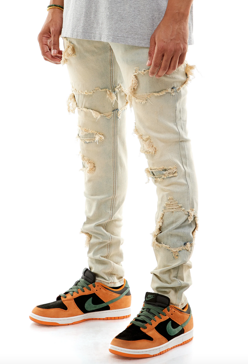 KDNK Wild Self Patched Denim (Blue) KND4522 - Fresh N Fitted Inc