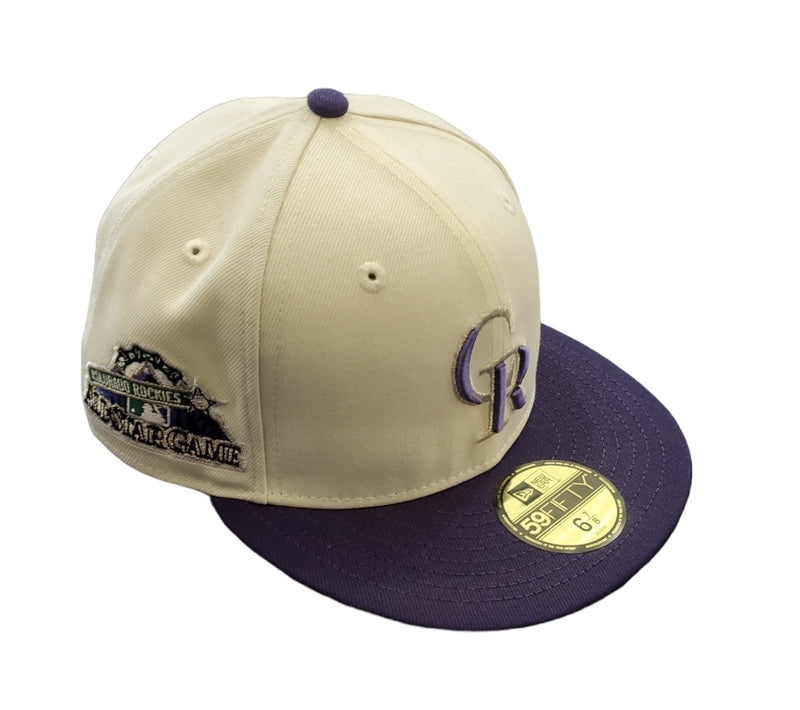NEW ERA 59Fifty Colorado Rockies 'All-Star Game' Fitted Hat (Cream/Purple) - Fresh N Fitted Inc