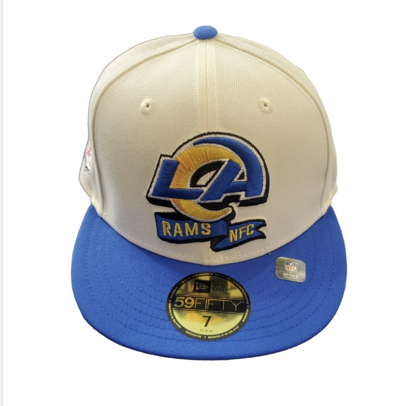 NEW ERA 59Fifty 'LA Rams NFC' Fitted (Creme/Blue) - Fresh N Fitted Inc