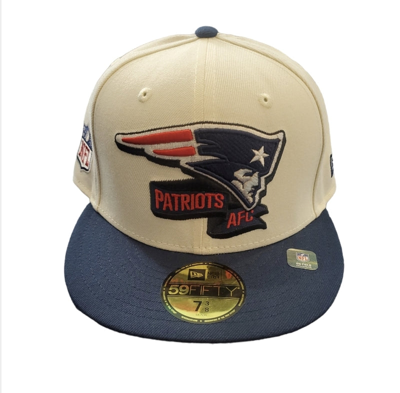 NEW ERA 59Fifty 'New England Patriots AFC' Fitted (Cream/Navy/Red) - Fresh N Fitted Inc