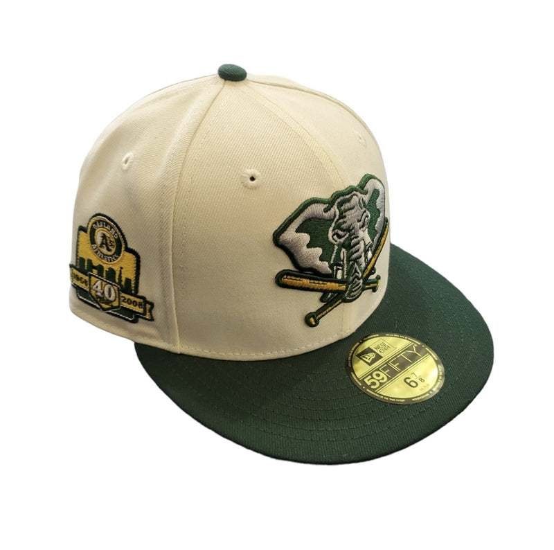 NEW ERA 59Fifty 'Oakland A's 40 year Anniversary' Fitted (Cream/Green) - Fresh N Fitted Inc