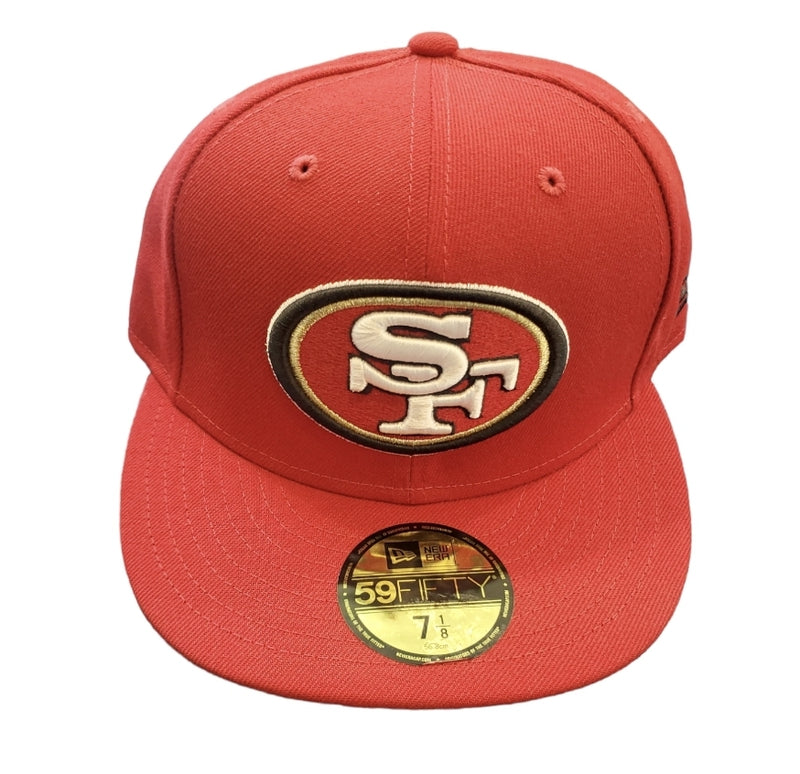 NEW ERA 59Fifty 'San Francisco 49ers' White Logo Fitted (Red) - Fresh N Fitted Inc