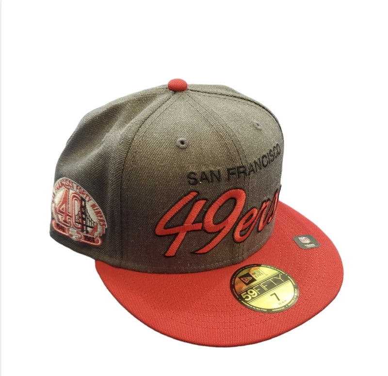 NEW ERA 59Fifty San Francisco 49ers '40 Year Anniversary' Fitted (Dk.Grey/Red) - Fresh N Fitted Inc