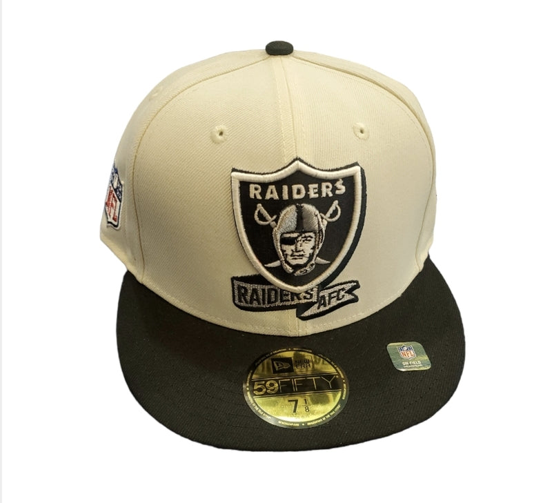 NEW ERA 59Fifty ‘Raiders AFC' Fitted (Cream/Black) - Fresh N Fitted Inc