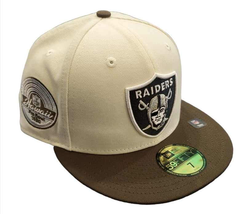 NEW ERA 59Fifty 'Raiders 1980 Hawaii Pro Bowl' Fitted (Cream/Brown) - Fresh N Fitted Inc