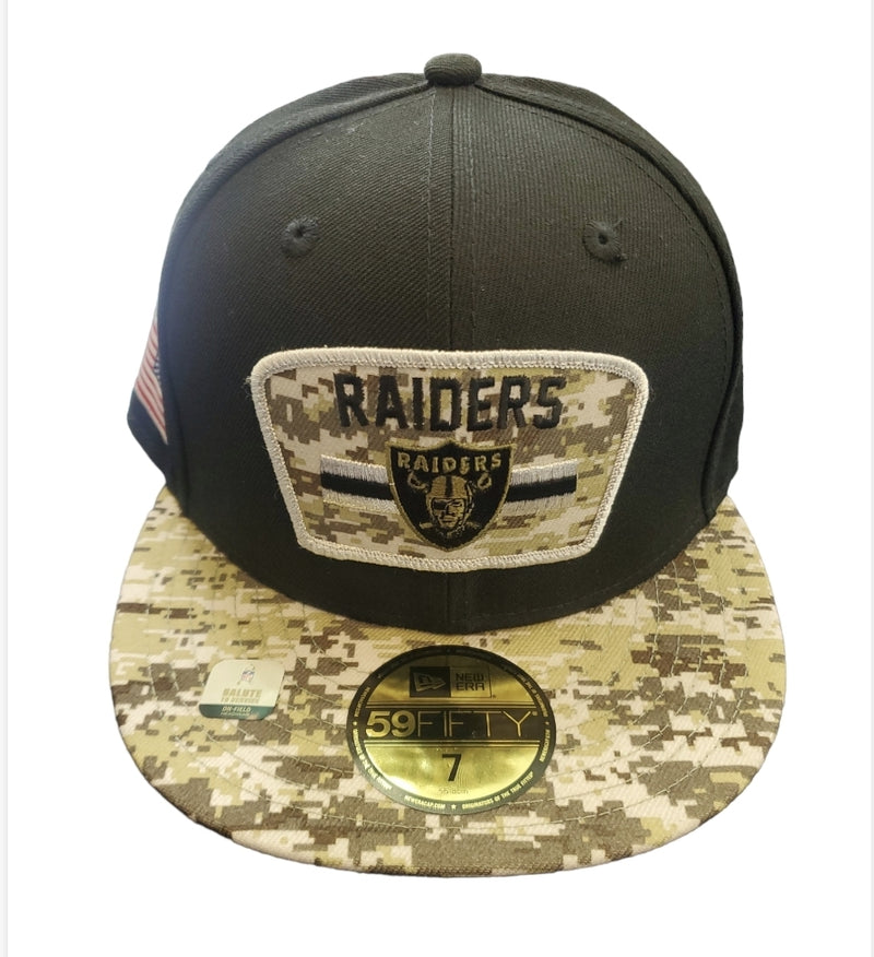 NEW ERA 59Fifty ‘Las Vegas Raiders Salute To Service' Fitted (Black/Camo) - Fresh N Fitted Inc