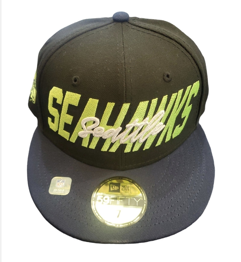 NEW ERA 59Fifty 'Seattle Seahawks Script' Fitted (Navy/Green/White) - Fresh N Fitted Inc