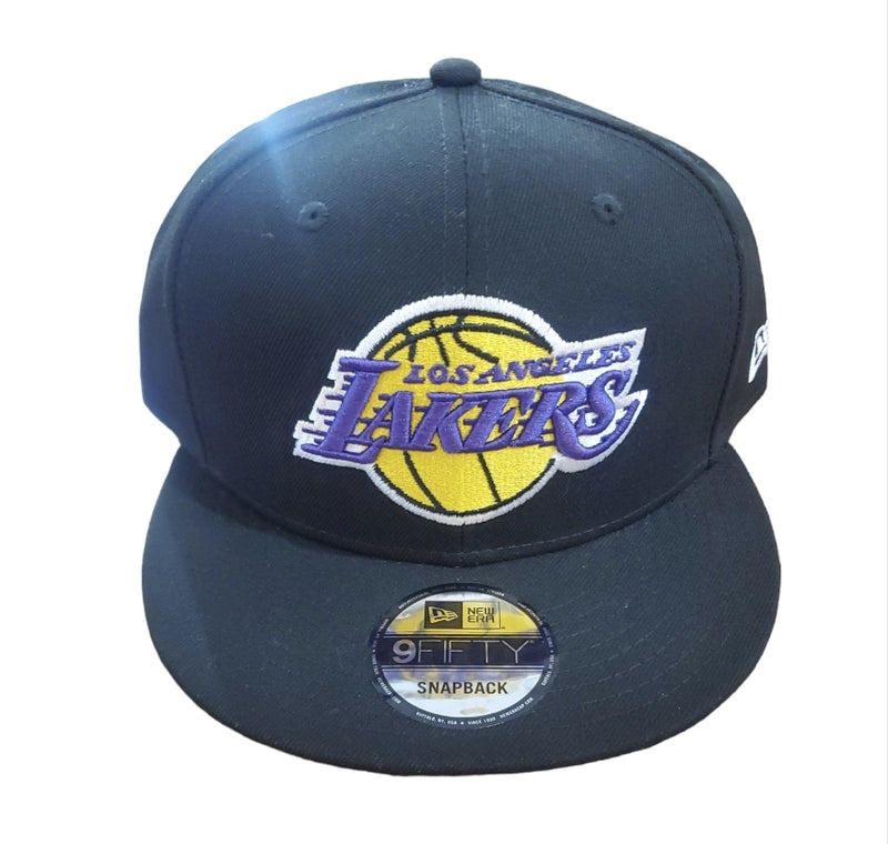 NEW ERA 'Los Angeles Lakers' 9Fifty Snap Back Hat With Pink Under Brim (Black) - Fresh N Fitted Inc