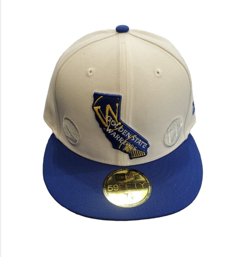 NEW ERA 59Fifty 'Golden State Warriors State View' Fitted (White/Blue) - Fresh N Fitted Inc