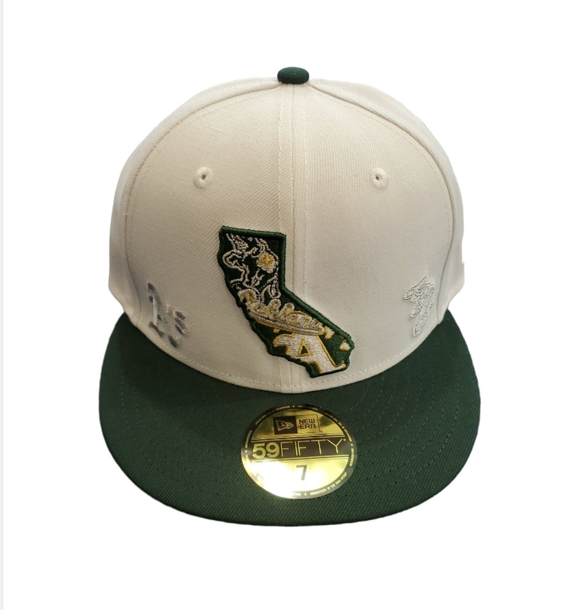 NEW ERA 59Fifty 'Oakland Athletics State View' Fitted (White/Green) - Fresh N Fitted Inc