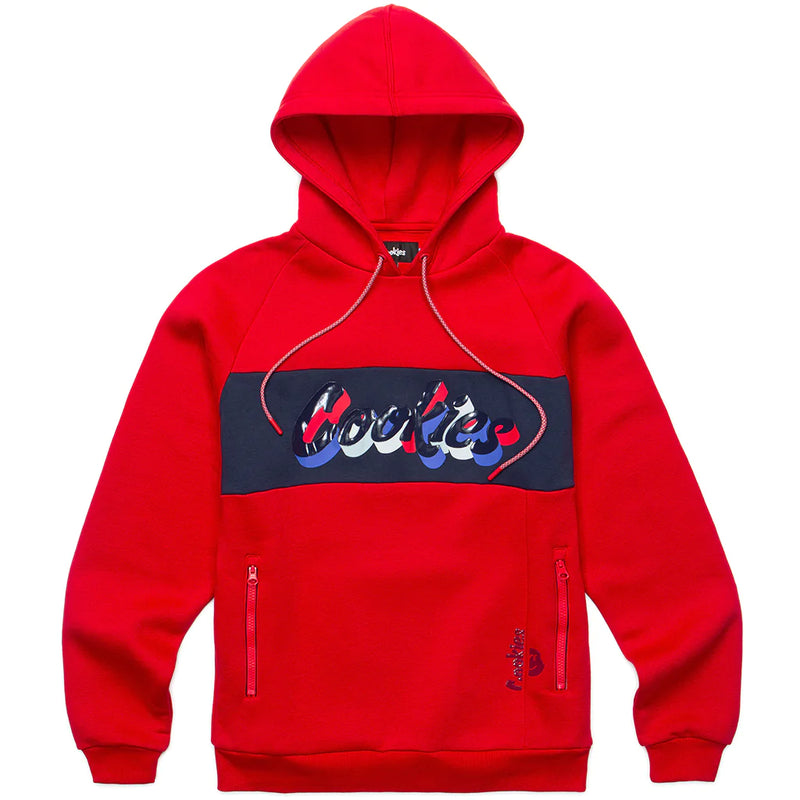 Cookies Searchlight Fleece Pullover Paneled Hoodie (Red) 1562H6480 - Fresh N Fitted Inc