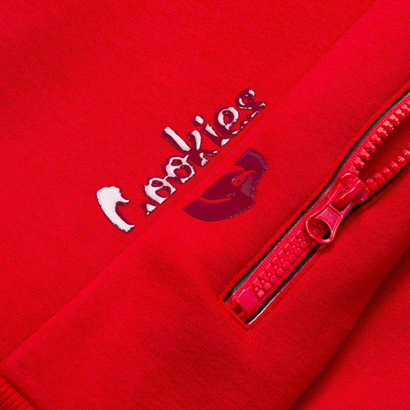 Cookies Searchlight Fleece Pullover Paneled Hoodie (Red) 1562H6480