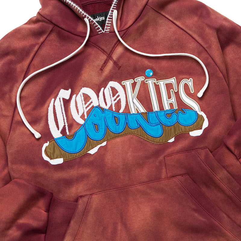Burgundy cookies hoodie deals