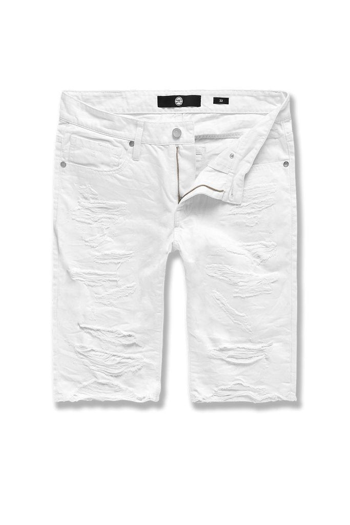 Jordan Craig 'Belmar' Twill Denim Shorts (White) J3164SA - Fresh N Fitted Inc