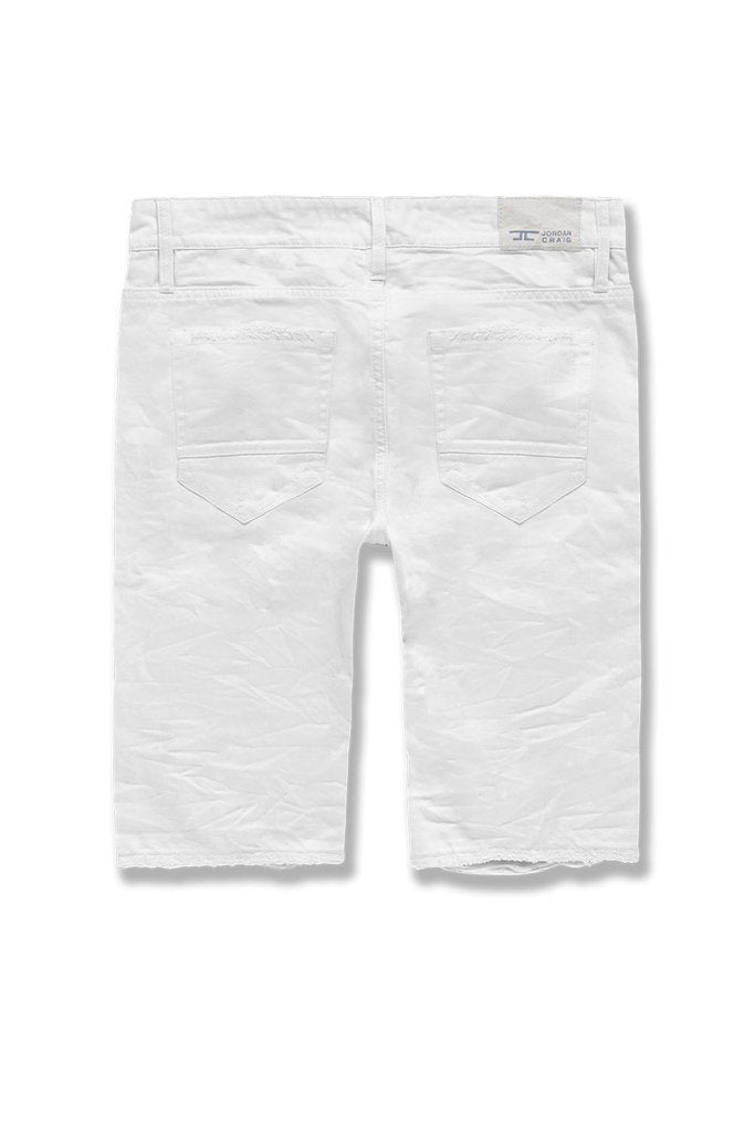 Jordan Craig 'Belmar' Twill Denim Shorts (White) J3164SA - Fresh N Fitted Inc
