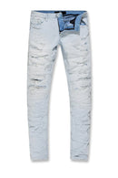 Sean - Crushed & Rolled Denim (Ice White) JS1095 - Fresh N Fitted Inc