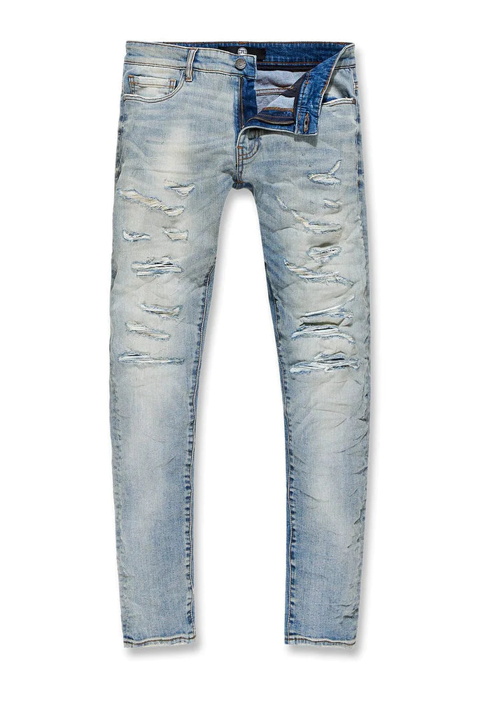 Sean - Crushed & Rolled Denim (Lager) JS1095 - Fresh N Fitted Inc