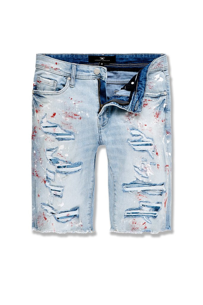 Jordan Craig 'Vengeance' Denim Shorts (Ice Blue) J3176S - Fresh N Fitted Inc