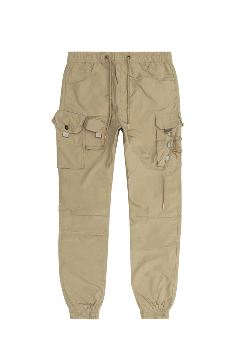 Smoke Rise 'Mixed Media' Cargo Pants (Khaki) WP22692