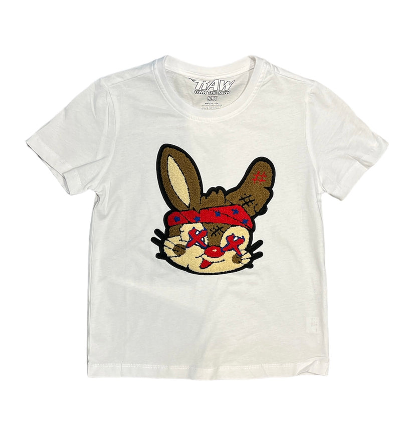 Rawyalty Kids 'Bunny USA' T-Shirt (White) RKT-000 - Fresh N Fitted Inc