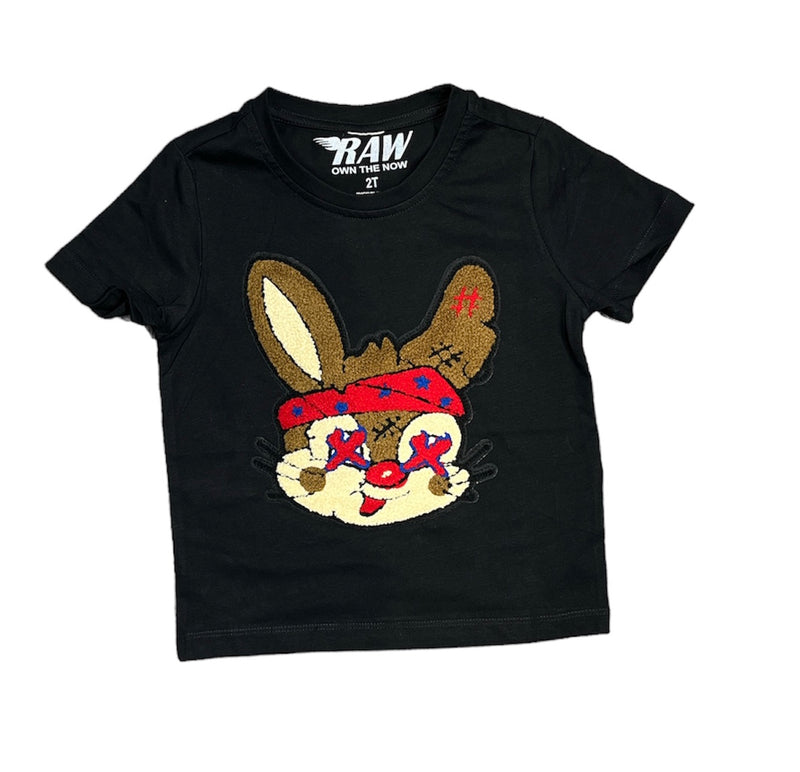 Rawyalty Kids 'Bunny USA' T-Shirt (Black) RKT-000 - Fresh N Fitted Inc